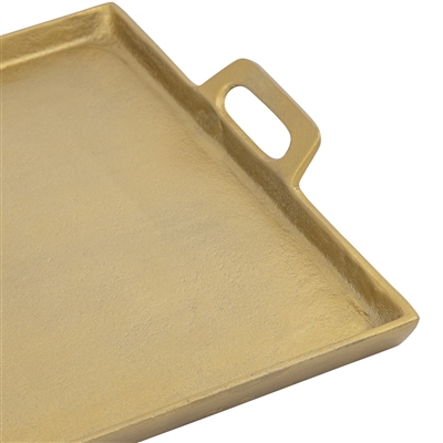 Alum. Tray w/Handles 15x25" - Ant. Brass - ANTIQUE BRASS - ANTIQUE BRASS - Imagen 4