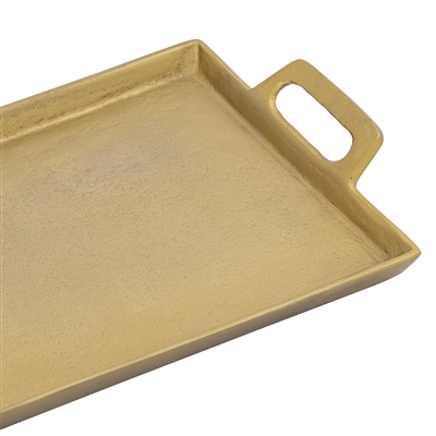 Alum. Tray w/Handles 10x34" - Ant. Brass - ANTIQUE BRASS - ANTIQUE BRASS - Imagen 3