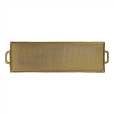 Alum. Tray w/Handles 10x34" - Ant. Brass - ANTIQUE BRASS - ANTIQUE BRASS - Imagen 4