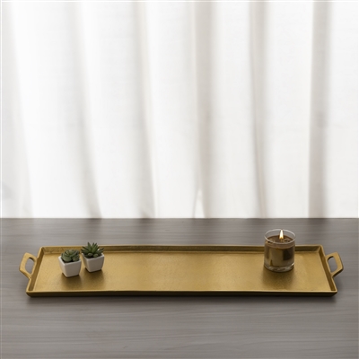 Alum. Tray w/Handles 10x34" - Ant. Brass - ANTIQUE BRASS - ANTIQUE BRASS - Imagen 5