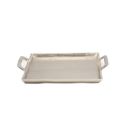 Alum. Tray w/Handles 10x14" - Raw Alum. - RAW NICKEL - RAW NICKEL