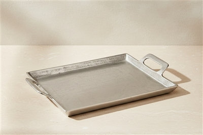 Alum. Tray w/Handles 10x14" - Raw Alum. - RAW NICKEL - RAW NICKEL - Imagen 2