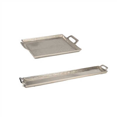 Alum. Tray w/Handles 10x14" - Raw Alum. - RAW NICKEL - RAW NICKEL - Imagen 4