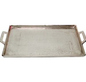 Alum. Tray w/Handles 11.5x20" - Raw Alum. - RAW NICKEL - RAW NICKEL
