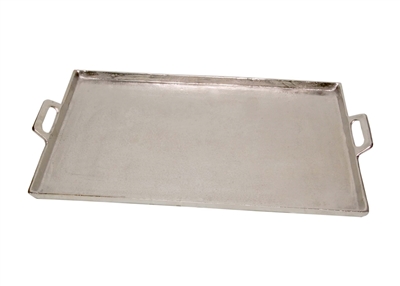 Alum. Tray w/Handles 15x25" - Raw Alum. - RAW NICKEL - RAW NICKEL