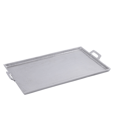 Alum. Tray w/Handles 15x25" - Raw Alum. - RAW NICKEL - RAW NICKEL - Imagen 2