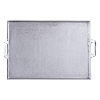 Alum. Tray w/Handles 15x25" - Raw Alum. - RAW NICKEL - RAW NICKEL - Imagen 4
