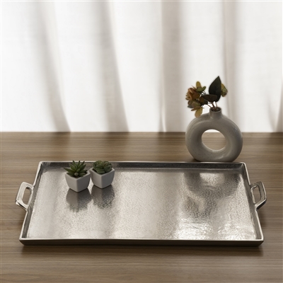 Alum. Tray w/Handles 15x25" - Raw Alum. - RAW NICKEL - RAW NICKEL - Imagen 5