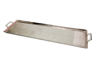 Alum. Tray w/Handles 10x34" - Raw Alum. - RAW NICKEL - RAW NICKEL