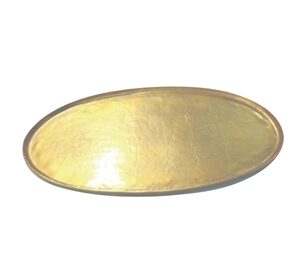 Lg. Cast Aluminum Oval Tray Antique Brass 38.6" - ANTIQUE BRASS - ANTIQUE BRASS