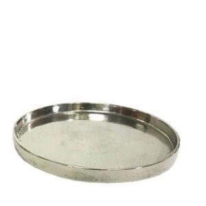 Med. Alum. Round Plate 7.85"Dia Raw Nickel -ST - RAW NICKEL