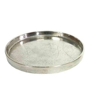 X-Lg. Alum. Round Plate 12.25"Dia Raw Nickel -ST - RAW NICKEL