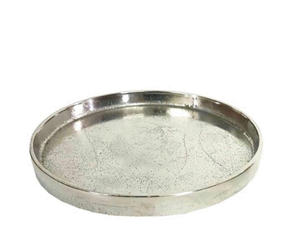 X-Lg. Alum. Round Plate 12.25"Dia Raw Nickel -ST - RAW NICKEL