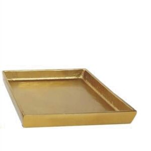 Sm. Alum. Sq. Plate 6.25" x 6.25" Antique Brass -ST - BRASS ANTIQUE