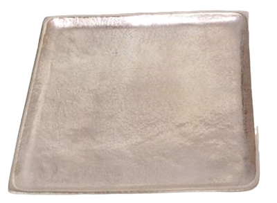 Plate Square Raw Nickel Dia 14.96” ALUMINUM- ST - Raw Nickel