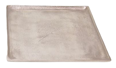 Plate Square Raw Nickel Dia 11” ALUMINUM- ST - Raw Nickel