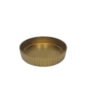 Plate Round Raw Brass Antique Dia 11.81” ALUMINUM -ST - Raw Brass Antique