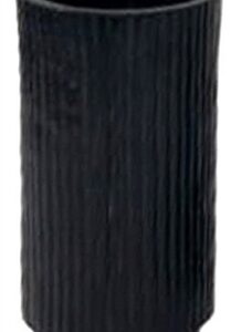 Flower Pot Raw Dark Brown ALUMINUM H9.50”- A - Raw Dark Brown