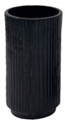 Flower Pot Raw Dark Brown ALUMINUM H9.50”- A - Raw Dark Brown