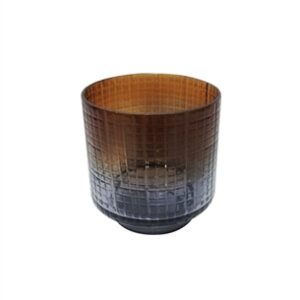 Sm. Etched Glass Candleholder/Vase Cola- A - A
