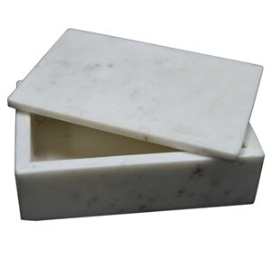Marble Rect. Box White - WHITE