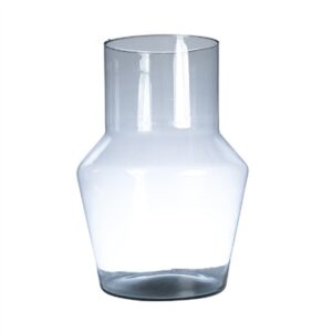 Evie Mouthblown Recycled Glass Vase Clear Dia 11”- ST - Transparent