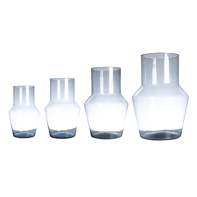 Evie Mouthblown Recycled Glass Vase Clear Dia 11”- ST - Transparent - Imagen 2