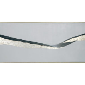 Frequency - 72" X 30" - Silver Floater Frame - Silver