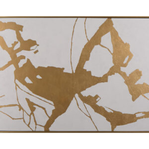 Fractured Fix - 40" X 60" - Gold Floater Frame - Gold