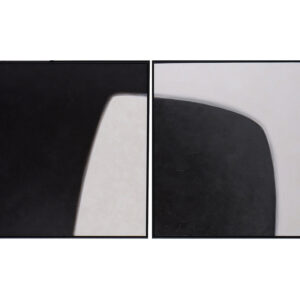 Double Cross - (Set Of 2) - 48" X 48" - Black Floater Frame - Black
