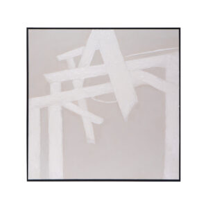 Breaking Barriers - 60" X 60" - Black Floater Frame - White