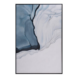 Glacial Rock - 48" X 72" - Black Floater Frame - Blue