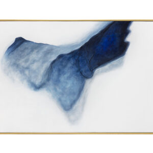 Cool Embrace - 60" X 40" - Gold Floater Frame - Blue