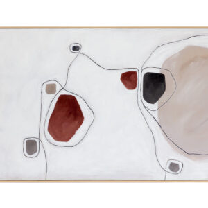 Connectivity - 72" X 48" - Natural Floater Frame - Taupe