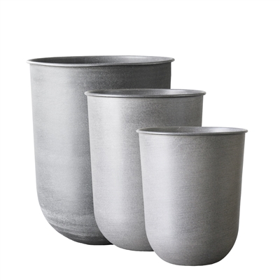 Set of 3 OUT Light Grey Planters - Light Grey