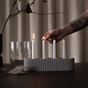 STRIPE CANDLEHOLDER sandy mole