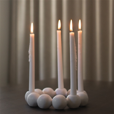 BRIGHT CANDLE HOLDER white - White - White - Imagen 2