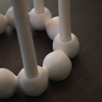 BRIGHT CANDLE HOLDER white - White - White - Imagen 3