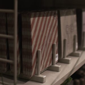 NAPKIN stripe dark red - Red