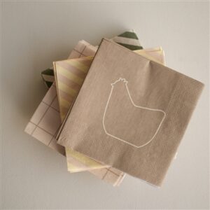 NAPKIN happy hen - Light Brown
