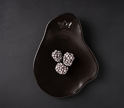 Appetizer Side Plate/Spoon Rest Ceramic Black Matt- Set of 4 - Black Matt - A - Black Matt - Imagen 2
