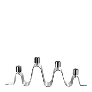 Hilara Chandelier Nickel Silver 4-Burner - Silver