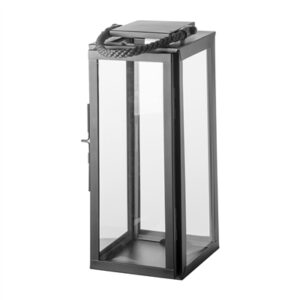 Seviilla Lantern Powder Coated Smooth Gray Black - Clear