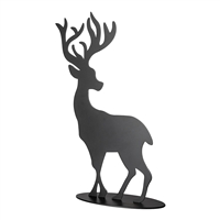 Jasper Powder Coated Smooth Black Figurine Med - Black
