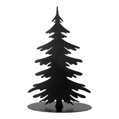 Kris Powder Coated Smooth Black Decorative Tree - Black