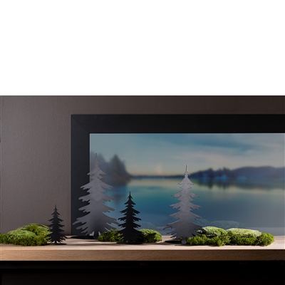 Kris Powder Coated Smooth Black Decorative Tree - Black - Imagen 5