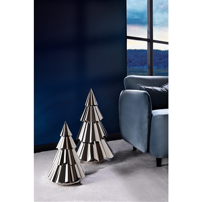 Francy Silver Shiny Iron Decorative Tree Lg - Silver - Imagen 5