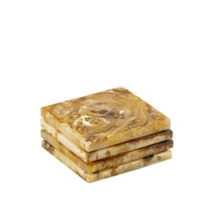 Set of 4 Tortoiseshell Square Coasters - Tortoiseshell