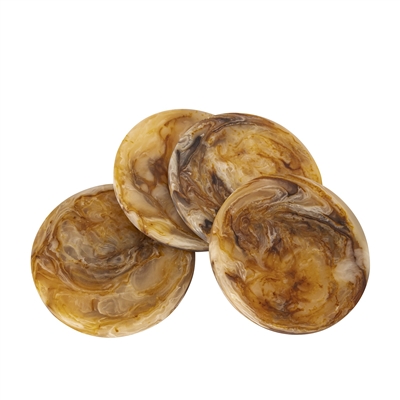 Set of 4 Tortoiseshell Round Coasters - Tortoiseshell - Imagen 3