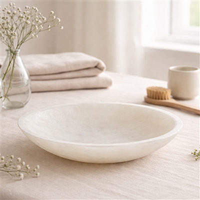 White Resin Salad Bowl Dia 12.40” - White - White - Imagen 5